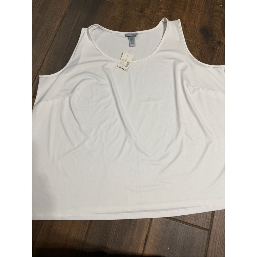 Catherines White Scoop Neck Tank Top